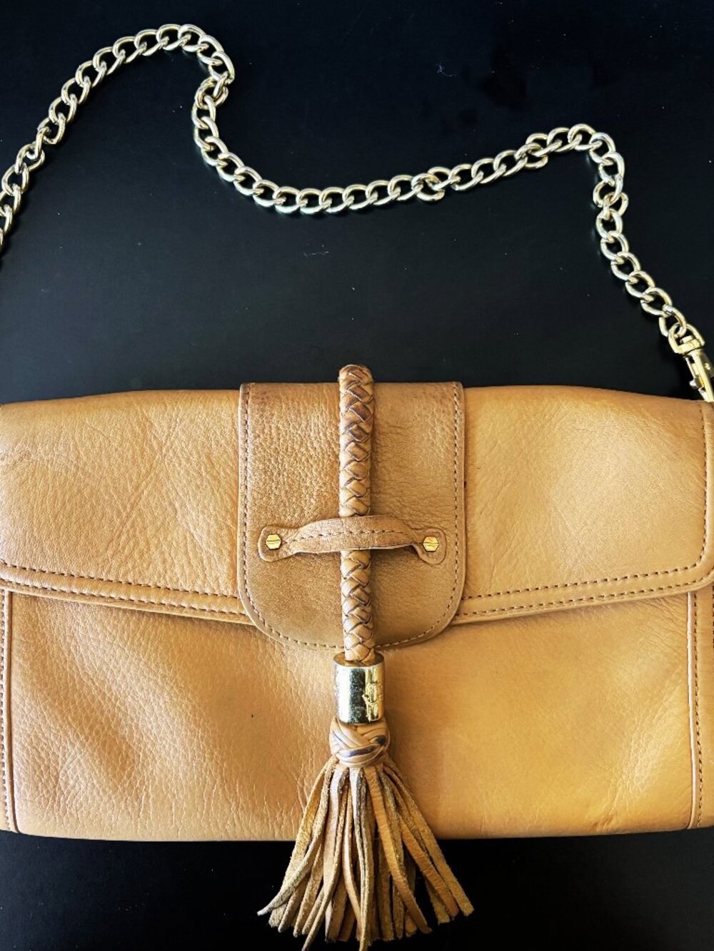 Tan Crossbody Clutch bag
